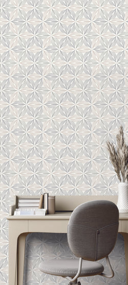 Wall Wear Roll Geometric Stars Design – Removable, Water-Resistant, Vinyl – Peel and Stick Wallpaper Roll – 20.5" x 216"