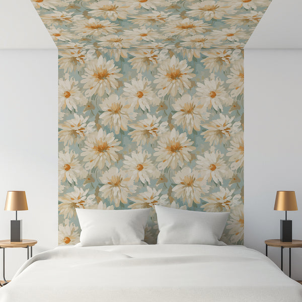 Wall Wear Roll Jumbo Daisy Design – Removable, Water-Resistant, Vinyl – Peel and Stick Wallpaper Roll – 20.5" x 216"