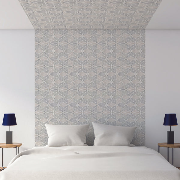 Wall Wear Roll Geometric Stars Design – Removable, Water-Resistant, Vinyl – Peel and Stick Wallpaper Roll – 20.5" x 216"