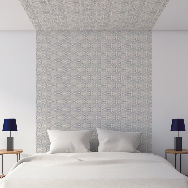 Wall Wear Roll Geometric Stars Design – Removable, Water-Resistant, Vinyl – Peel and Stick Wallpaper Roll – 20.5" x 216"