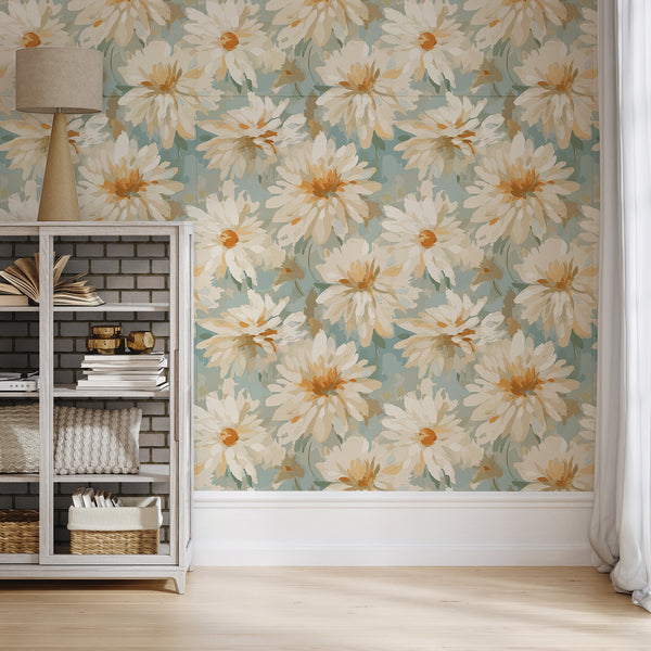 Wall Wear Roll Jumbo Daisy Design – Removable, Water-Resistant, Vinyl – Peel and Stick Wallpaper Roll – 20.5" x 216"