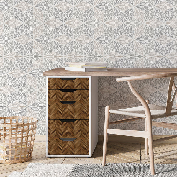 Geometric Stars Wallpaper Roll 20.5" x 216" – Peel & Stick, Removable, Water-Resistant