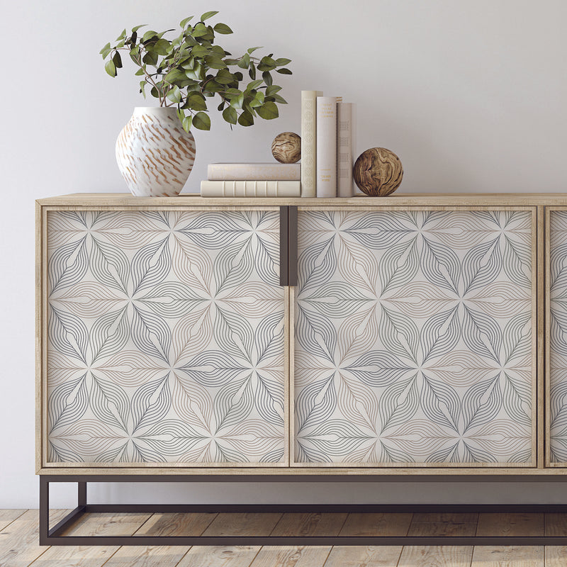 Wall Wear Roll Geometric Stars Design – Removable, Water-Resistant, Vinyl – Peel and Stick Wallpaper Roll – 20.5" x 216"