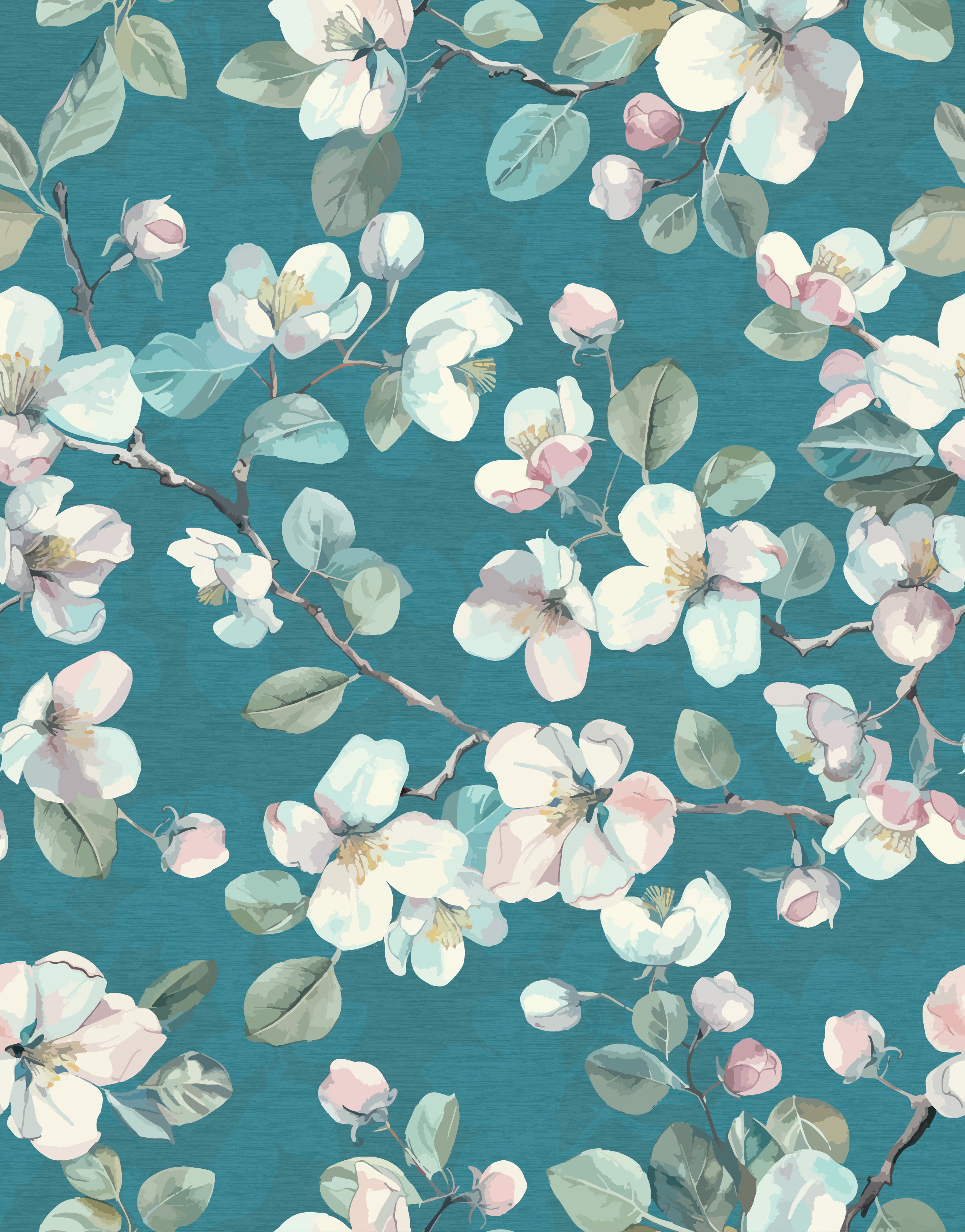 Roll It's Actually Cerulean Peel and Stick Vinyl Wallpaper Roll