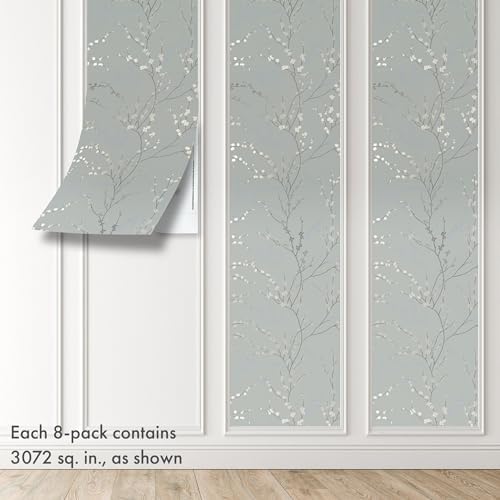 Wall Wear Panel West Coast Branch Design  – Removable & Water-Resistant – Peel & Stick Design – Modern Decorative Panel for Walls, 16" x 24"