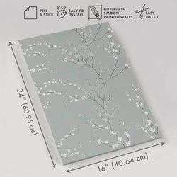 West Coast Branch Wallpaper Panel 16" x 24" – Peel & Stick, Removable, Water-Resistant