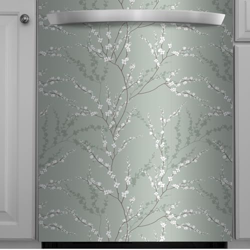 Wall Wear Panel West Coast Branch Design  – Removable & Water-Resistant – Peel & Stick Design – Modern Decorative Panel for Walls, 16" x 24"