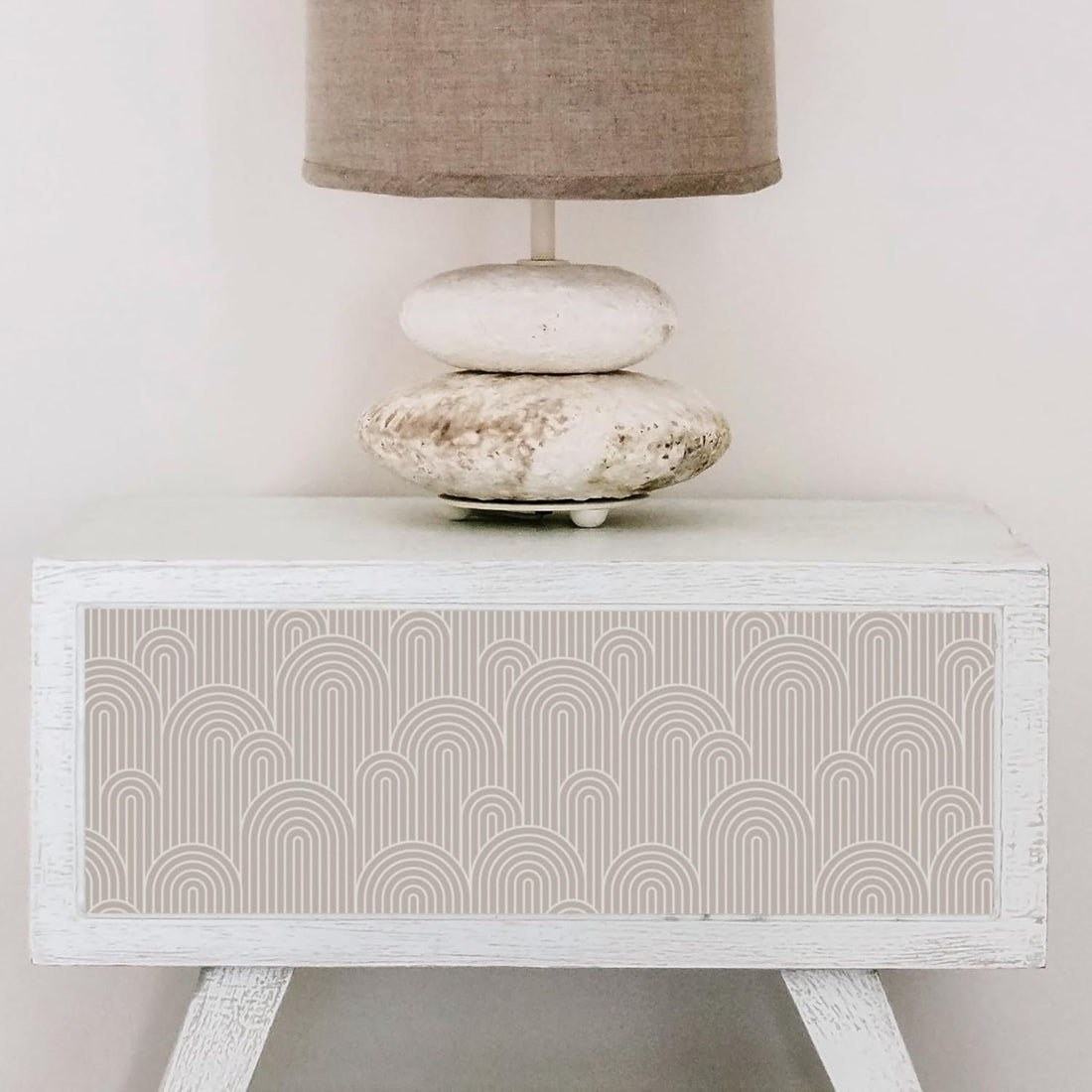 Taupe Curves Peel & Stick Vinyl Wallpaper Panel - 8 Pack
