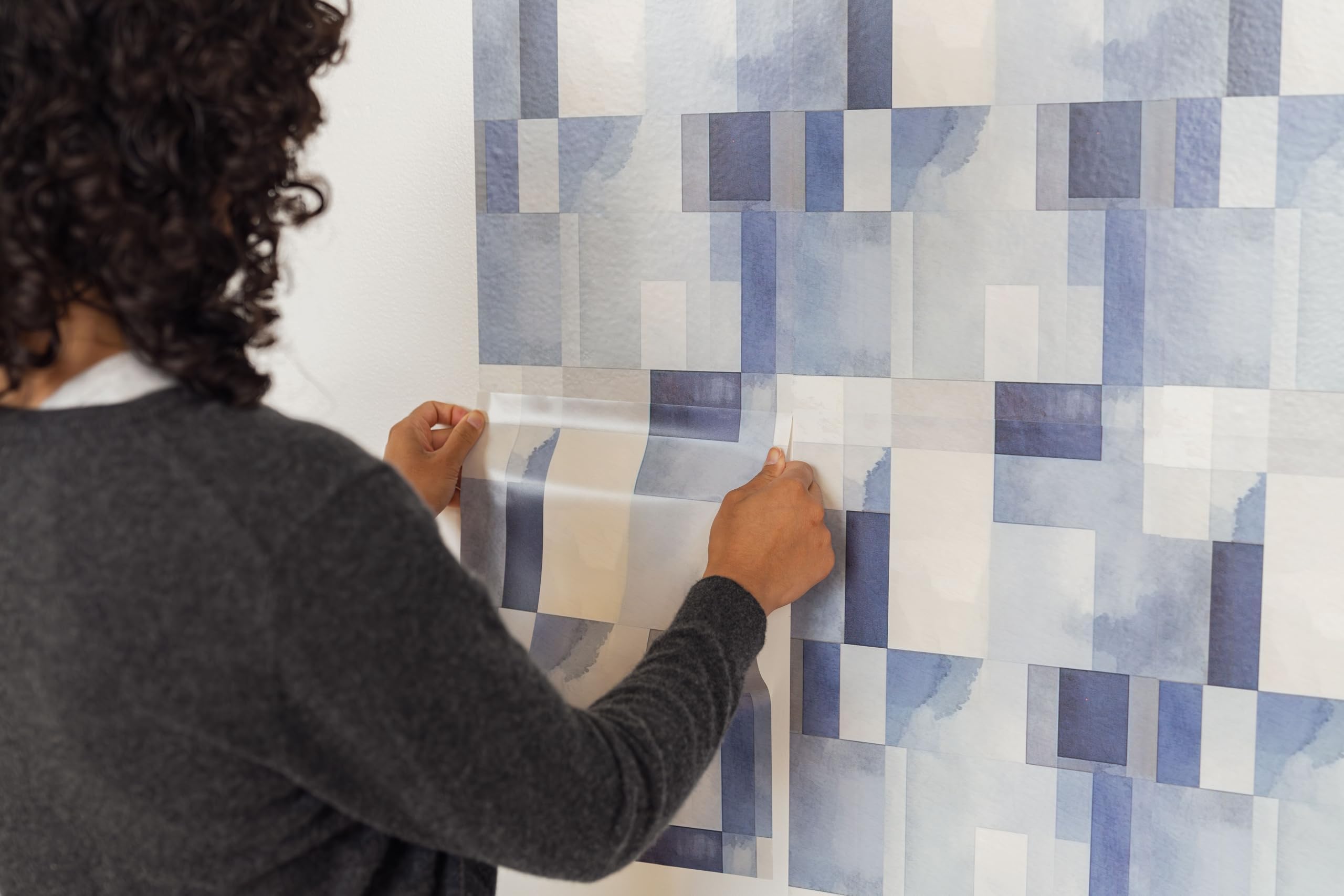 Out of the Blue Peel & Stick Vinyl Wallpaper Sheets – 12 Pack