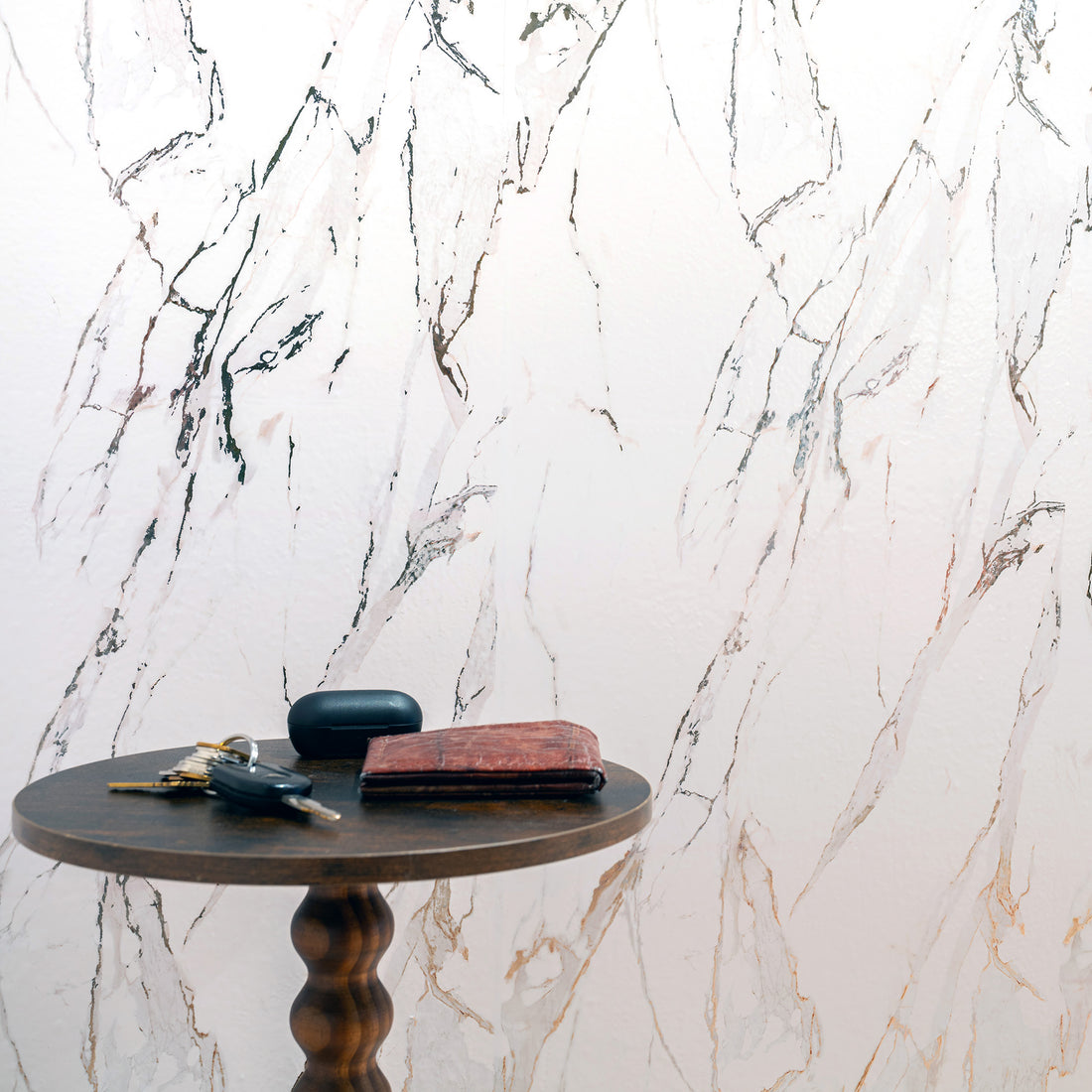 Warm Calacatta Peel & Stick Vinyl Wallpaper Panel - 8 Pack