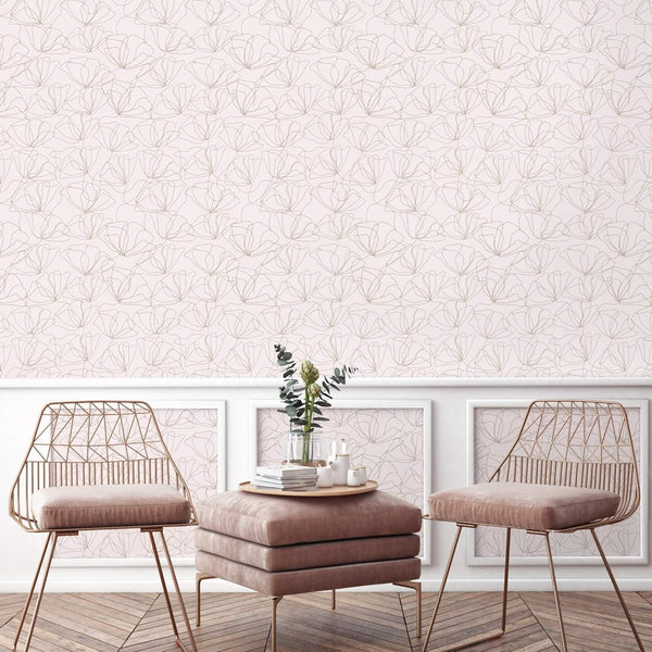 Drawn to Nature Wallpaper Panel 16" x 24" – Peel & Stick, Removable, Water-Resistant