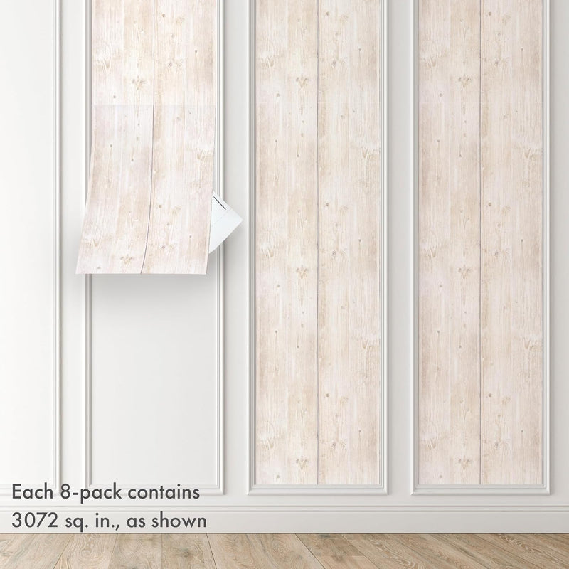 Wall Wear Panel Wood Plank Design – Removable & Water-Resistant – Peel & Stick Design – Modern Decorative Panel for Walls – 16" x 24"