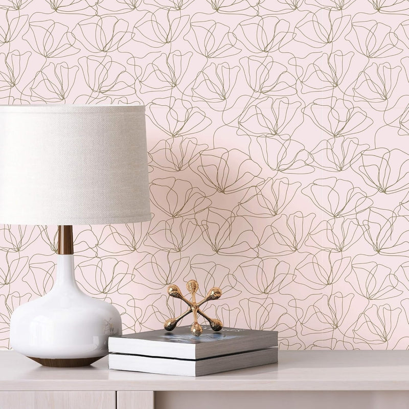 Wall Wear Panel Drawn to Nature Design  – Removable & Water-Resistant – Peel & Stick Design – Modern Decorative Panel for Walls – 16" x 24"