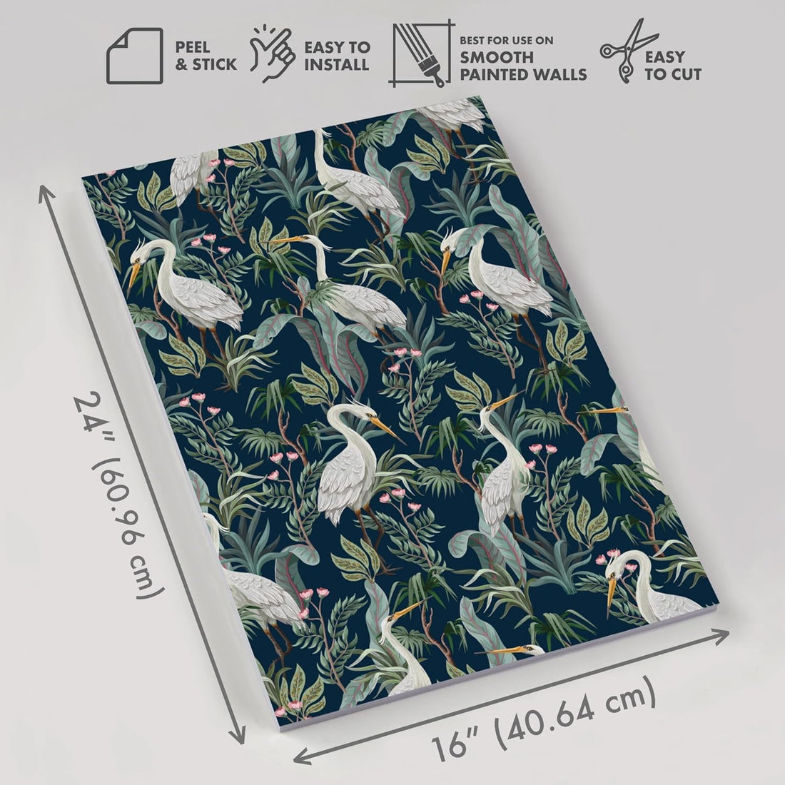 No Egrets Peel & Stick Vinyl Wallpaper Panel - 8 Pack