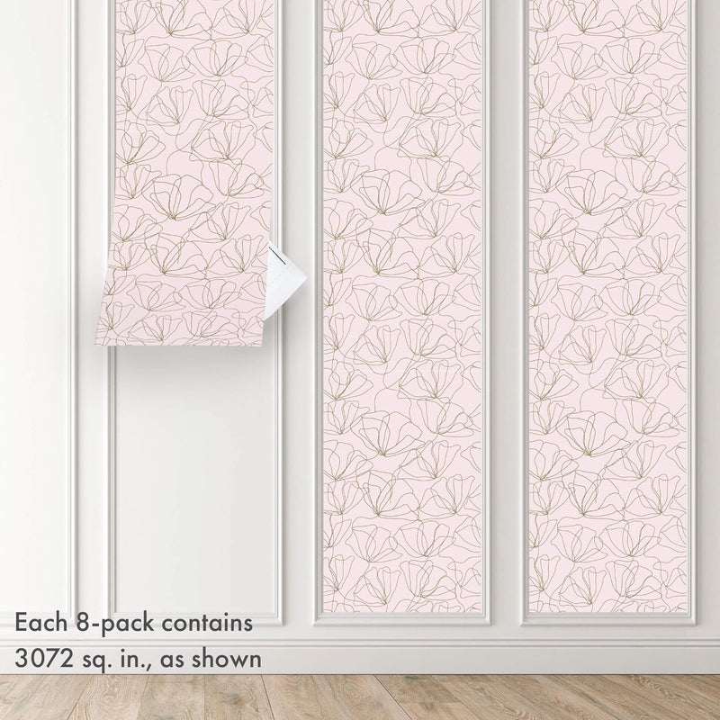 Wall Wear Panel Drawn to Nature Design  – Removable & Water-Resistant – Peel & Stick Design – Modern Decorative Panel for Walls – 16" x 24"