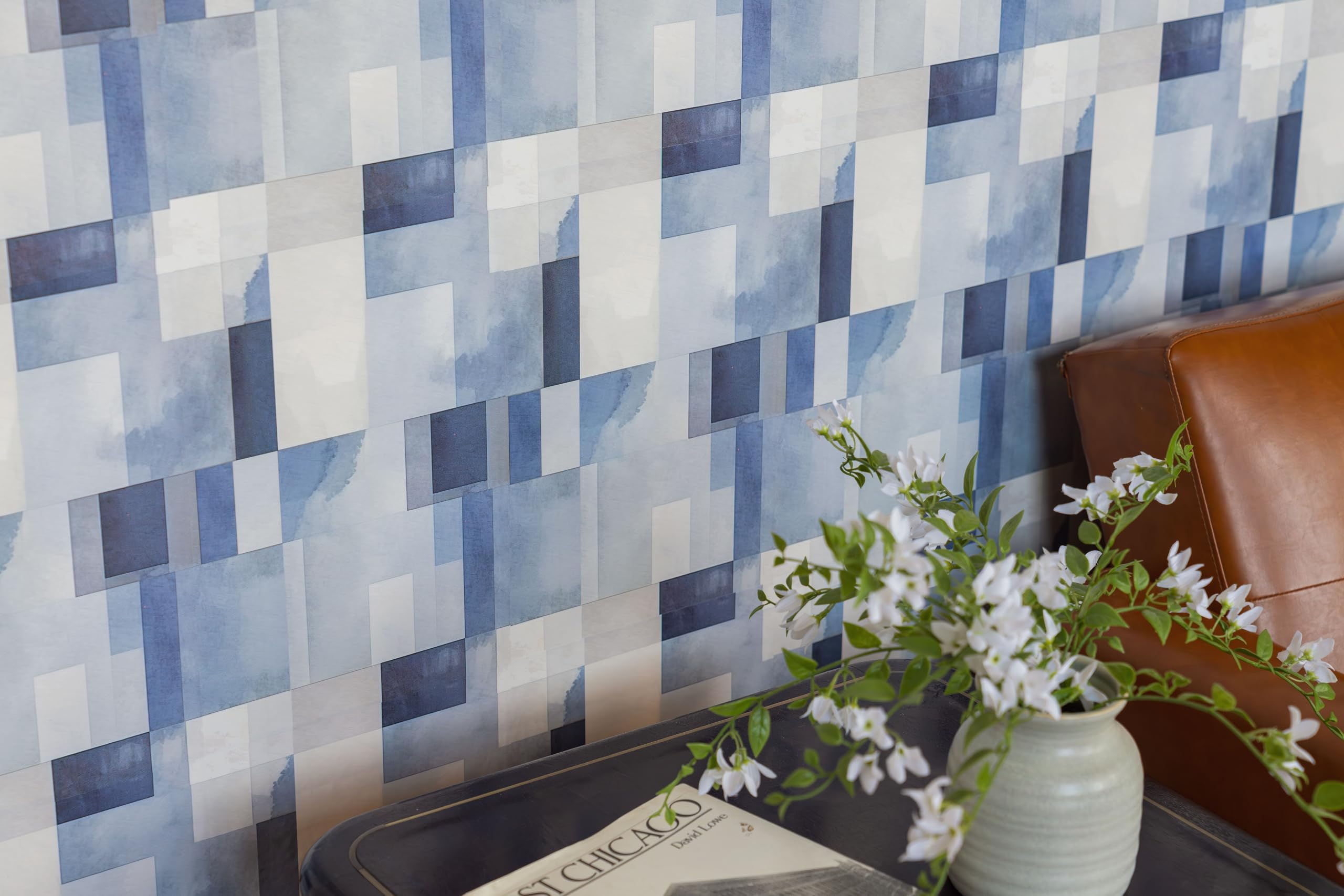 Out of the Blue Peel & Stick Vinyl Wallpaper Sheets – 12 Pack