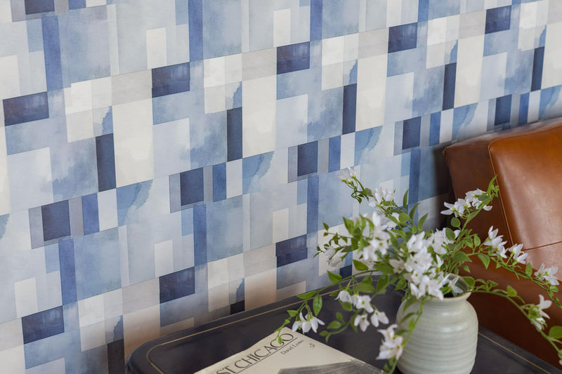 Out of the Blue Wallpaper Sheet 11" x 16" – Peel & Stick, Removable, Water-Resistant Vinyl