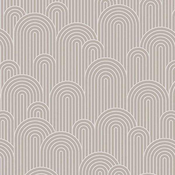 Wall Wear Panel Taupe Curves Design – Removable & Water-Resistant – Peel & Stick Design – Modern Decorative Panel for Walls – 16" x 24"
