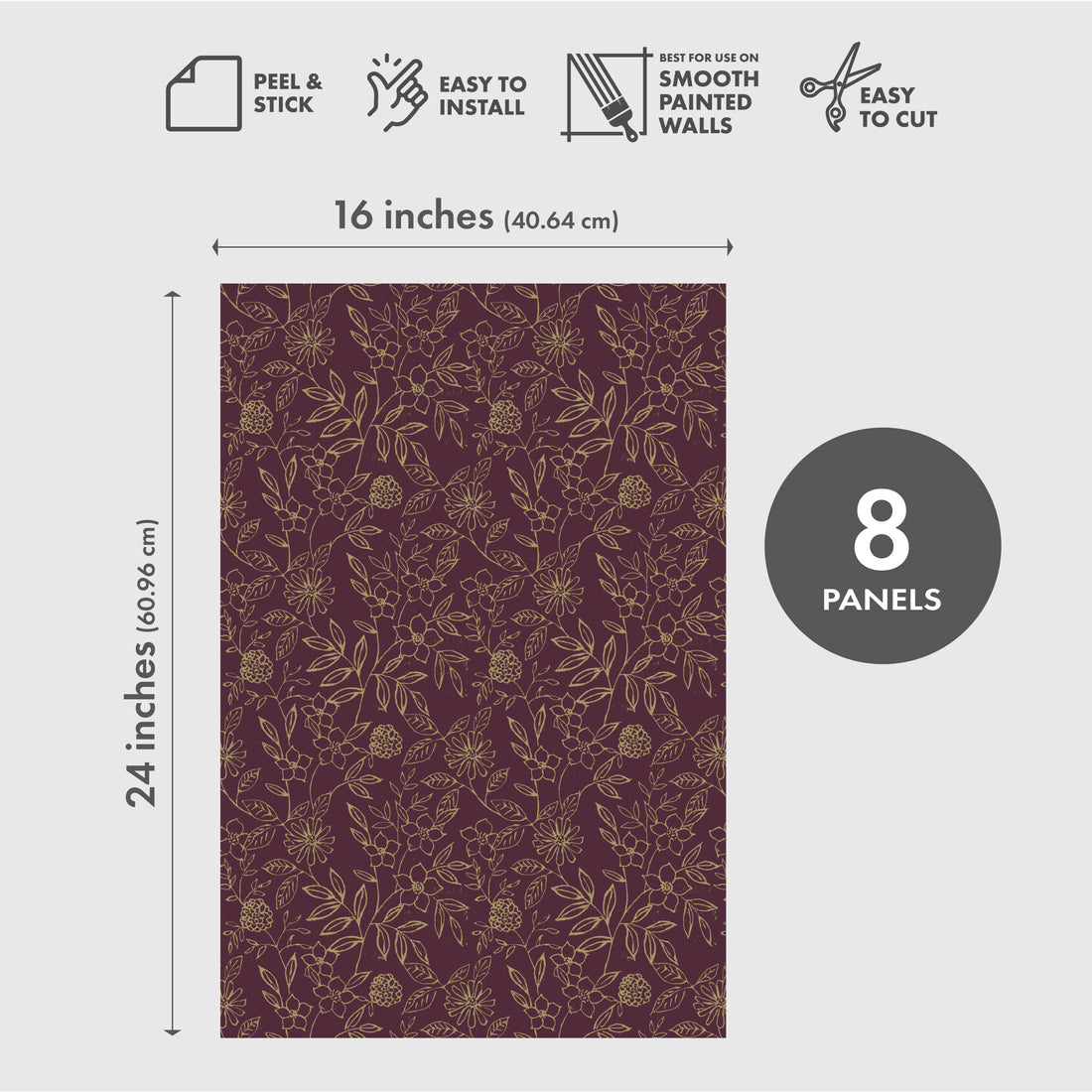 Lush Escape peel and stick wallpaper panels