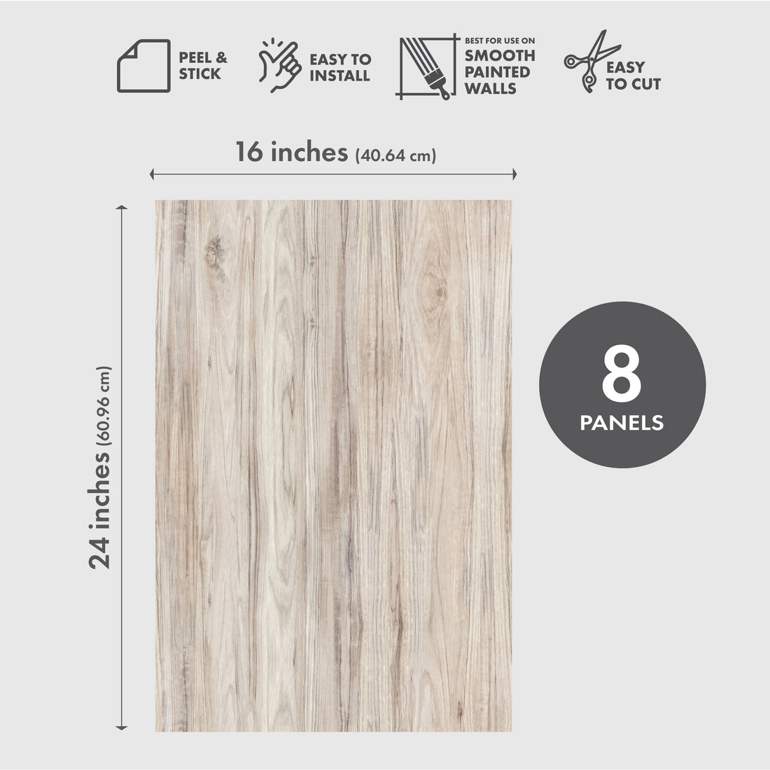 Resort Romance Peel & Stick Vinyl Wallpaper Panel - 8 Pack