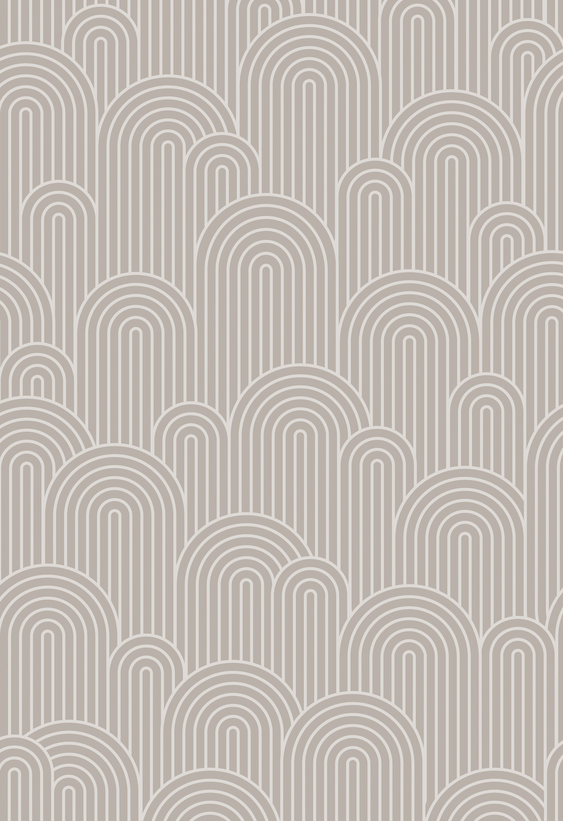 Taupe Curves Peel & Stick Vinyl Wallpaper Panel - 8 Pack