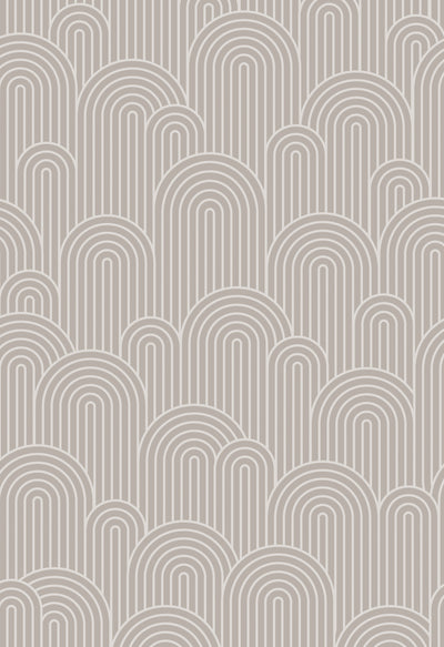 Taupe Curves Peel & Stick Vinyl Wallpaper Panel - 8 Pack