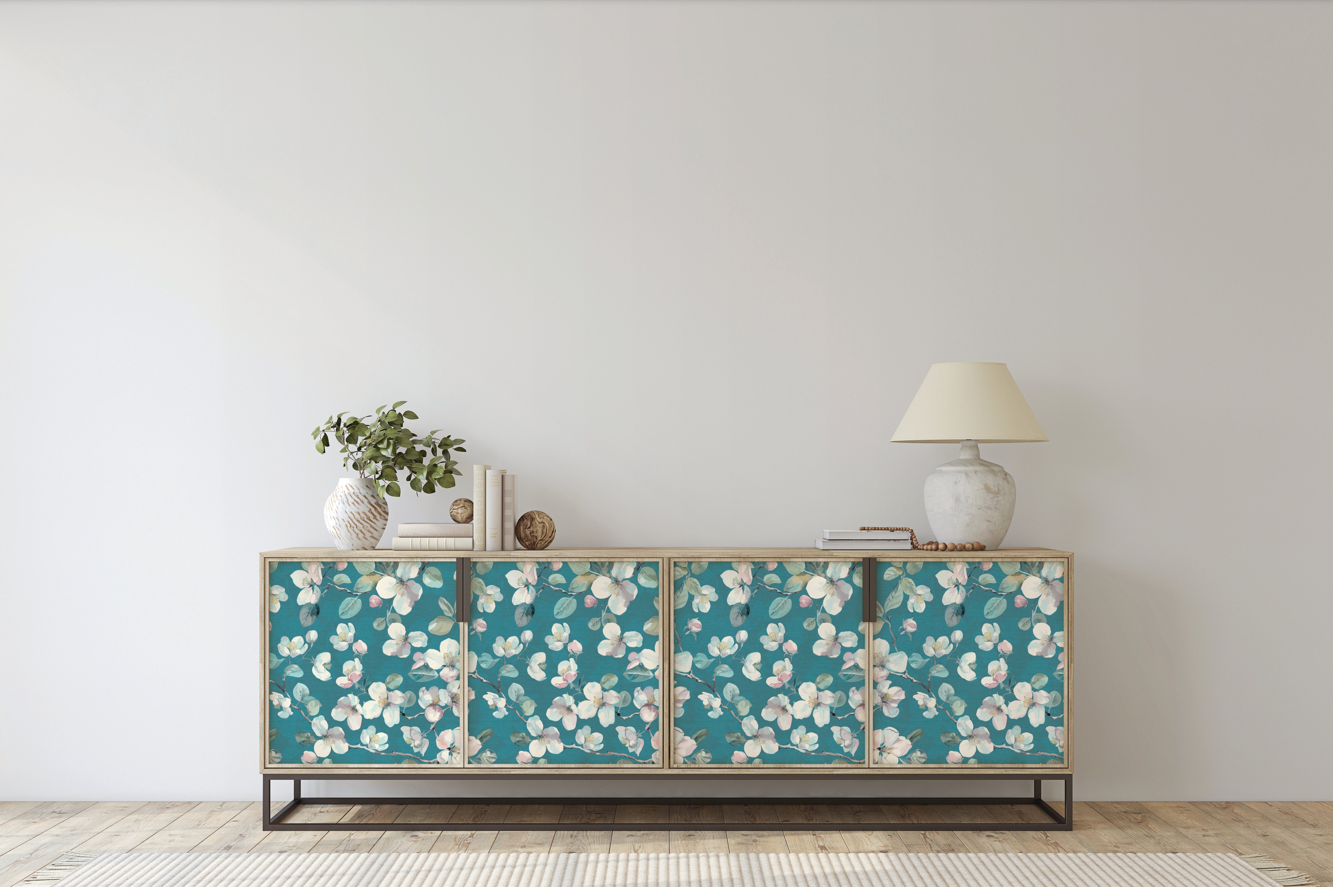 Roll It's Actually Cerulean Peel and Stick Vinyl Wallpaper Roll