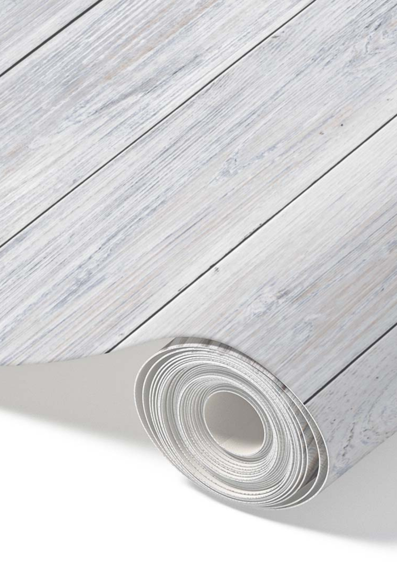 Gray Shiplap Wood Plank  – Peel and Stick Wallpaper Roll 20.5" x 16 ft – Removable Wood-Style Wall Décor for Kitchen & Living Room