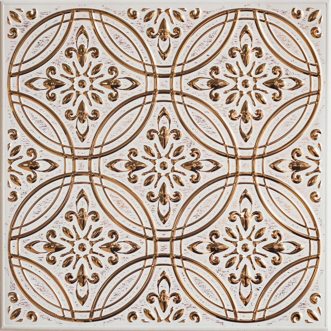 Pastel Painted Gold Peel and Stick Metal Tiles – 10 Pack