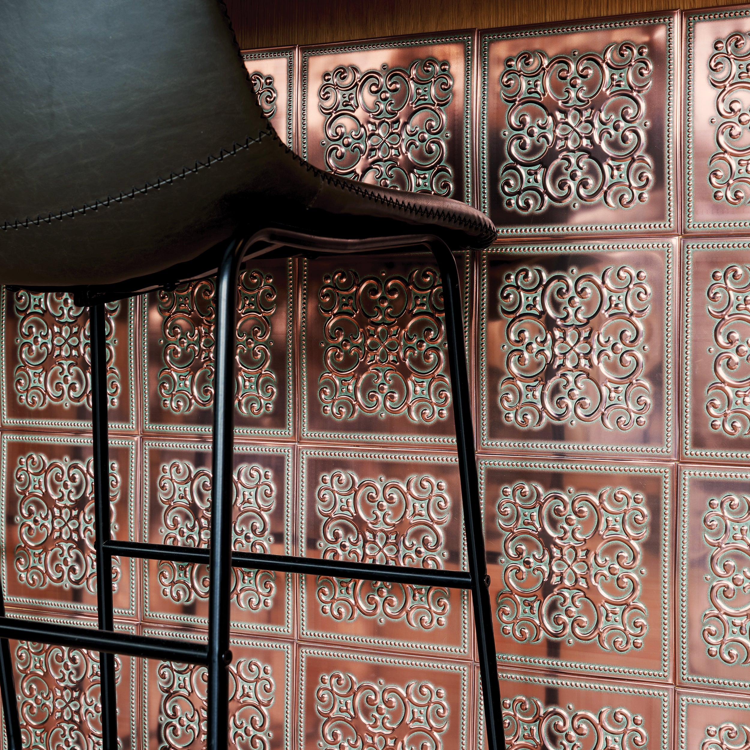 Patina Copper Peel and Stick Metal Tiles – 10 Pack