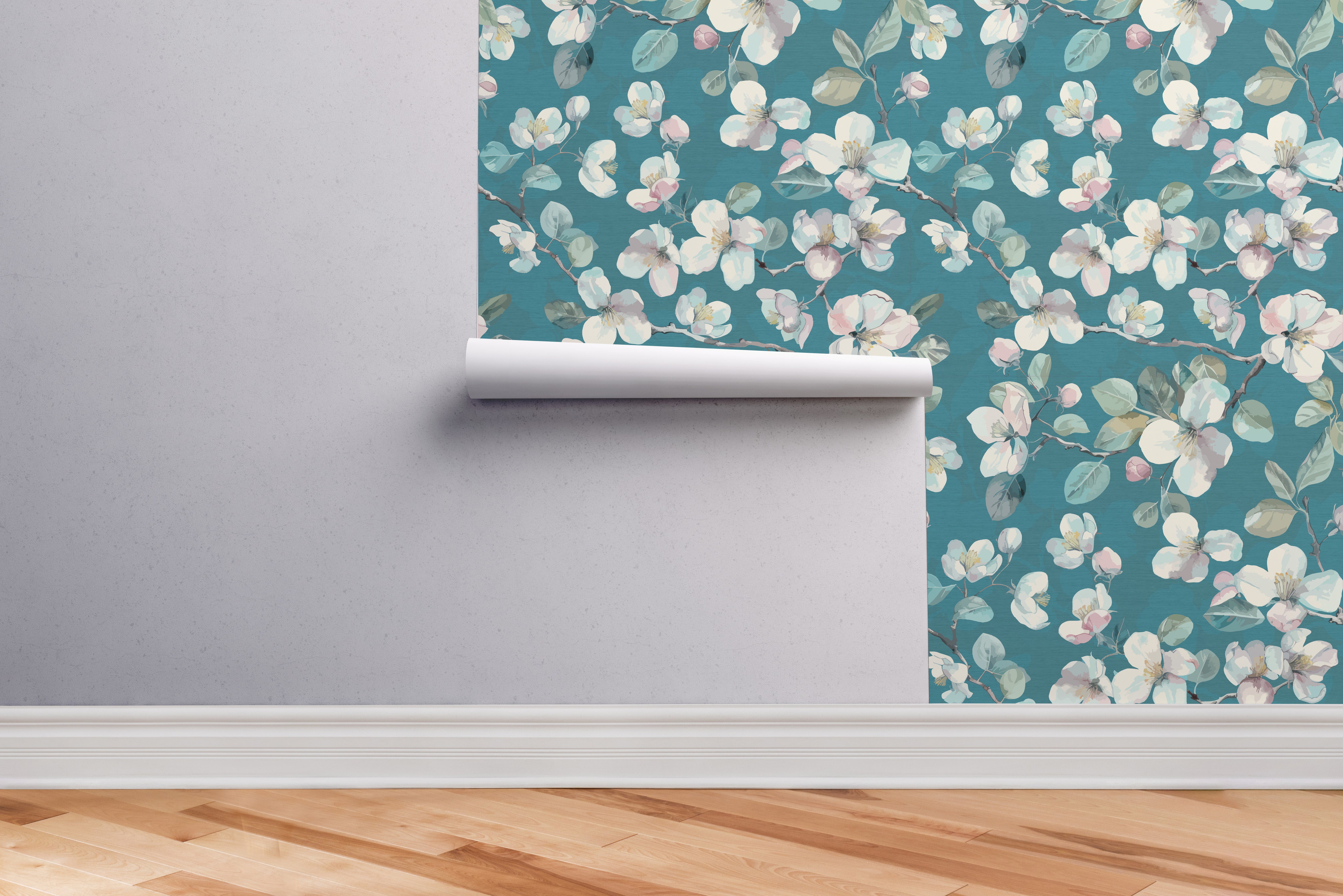 Roll It's Actually Cerulean Peel and Stick Vinyl Wallpaper Roll