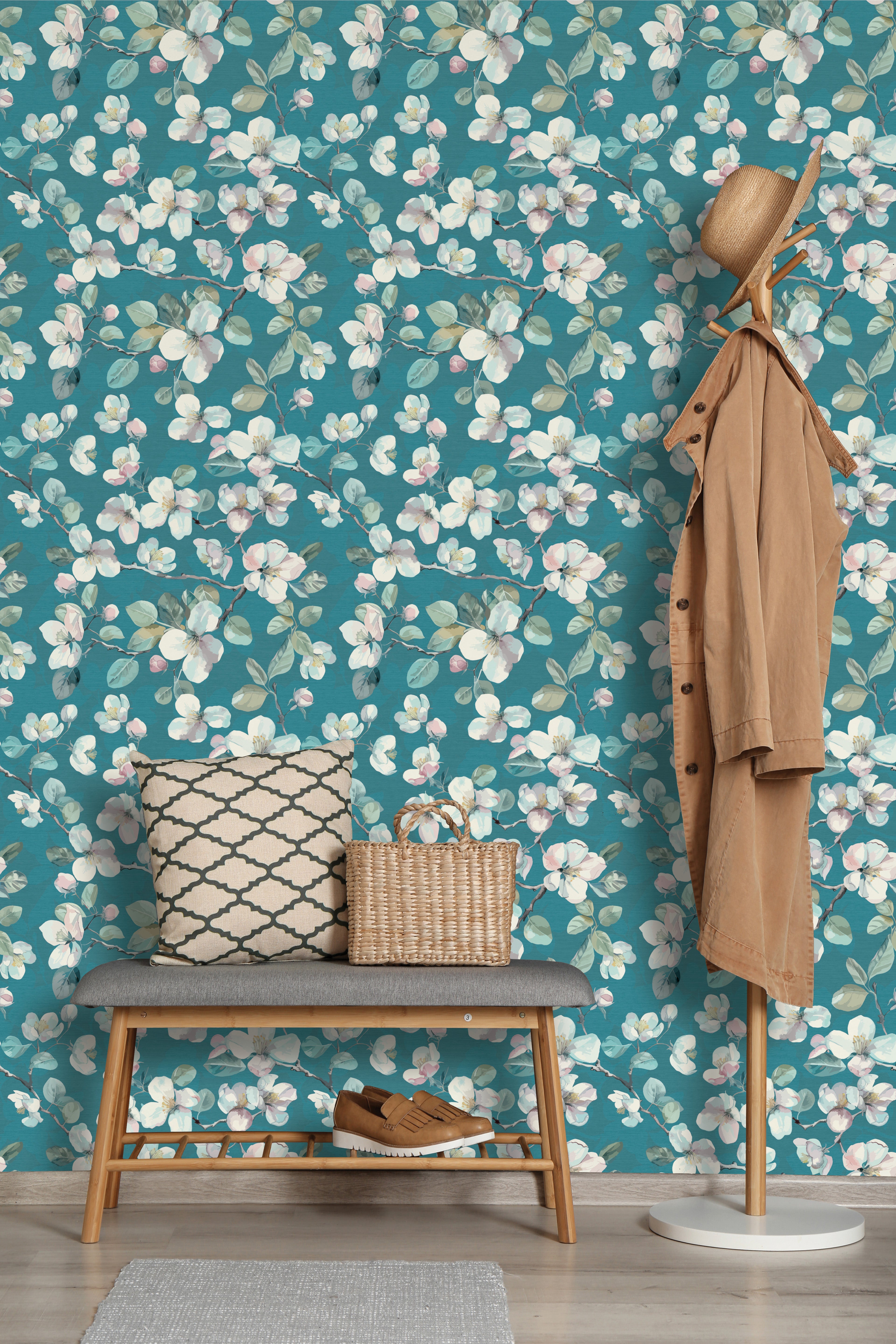 Roll It's Actually Cerulean Peel and Stick Vinyl Wallpaper Roll