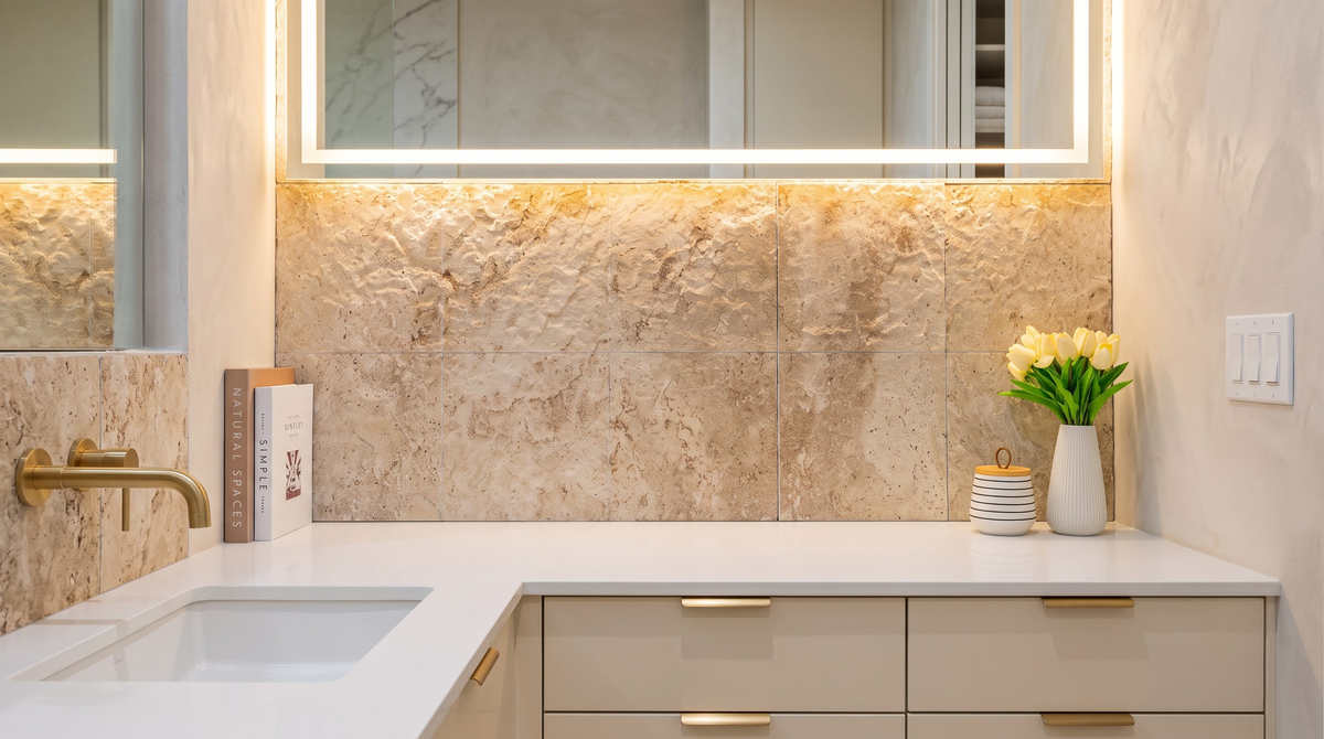 Sandy Terrace Peel and Stick Stone Tiles – 8 Pack