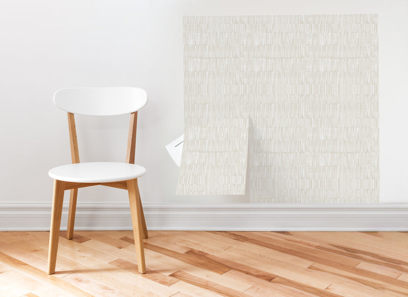 Wall Wear Sheet Modern Buff Design – Peel and Stick Wallpaper Sheet – Water-Resistant, Removable, Self-Adhesive Vinyl – DIY-Friendly Wall Décor – (11" x 16")
