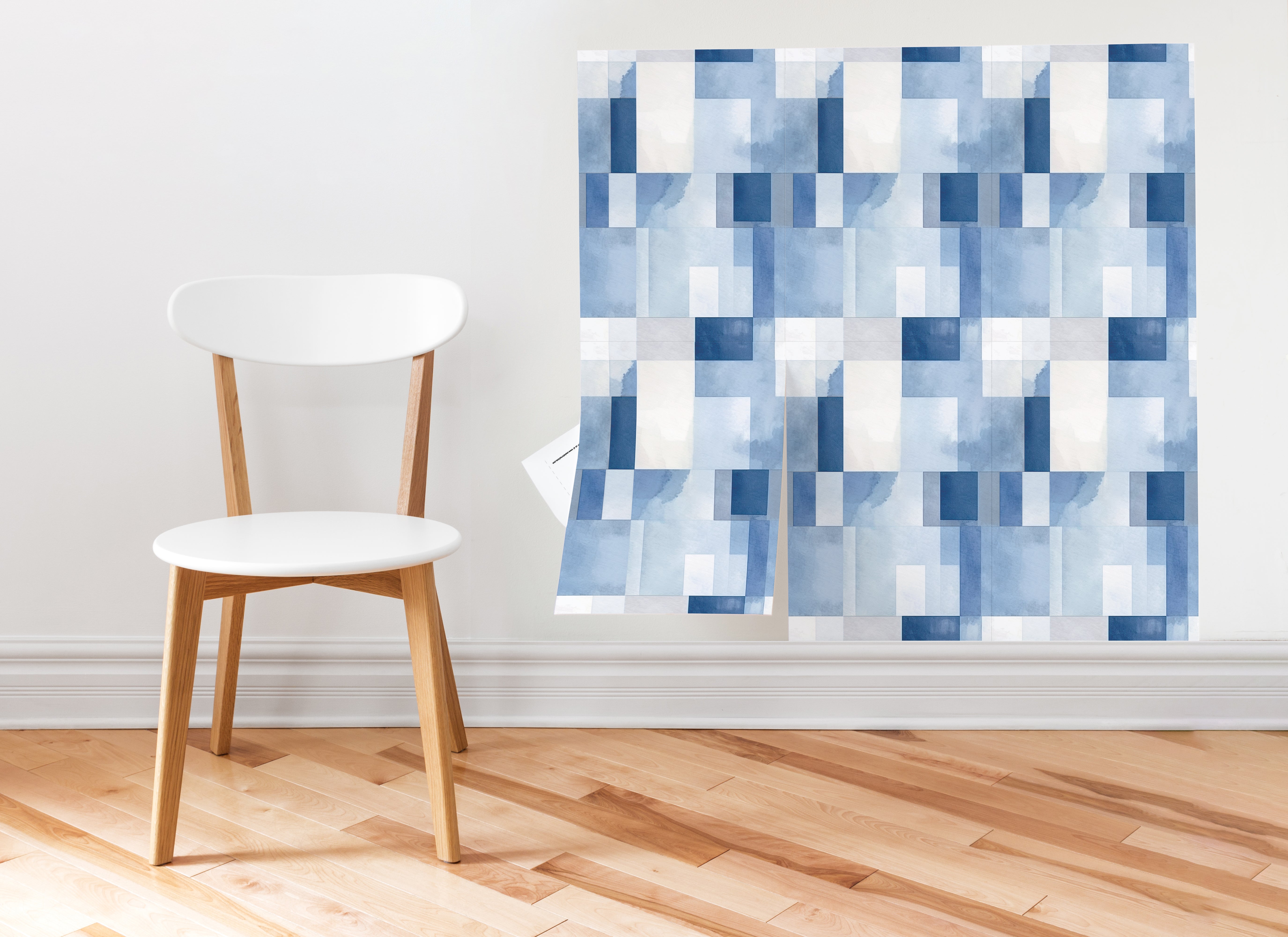 Out of the Blue Peel & Stick Vinyl Wallpaper Sheets – 12 Pack