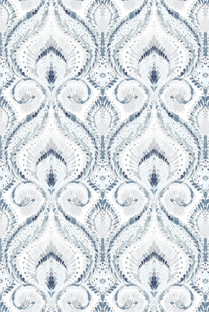 Twirls and Swirls Peel & Stick Vinyl Wallpaper Panel - 8 Pack