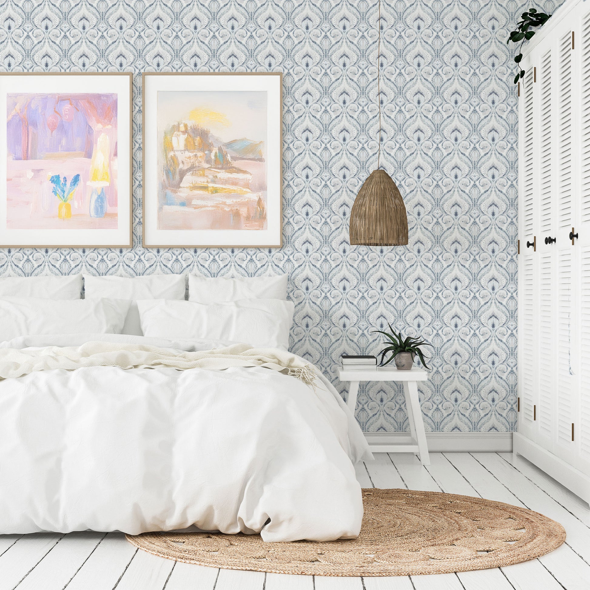 Twirls and Swirls Peel & Stick Vinyl Wallpaper Panel - 8 Pack