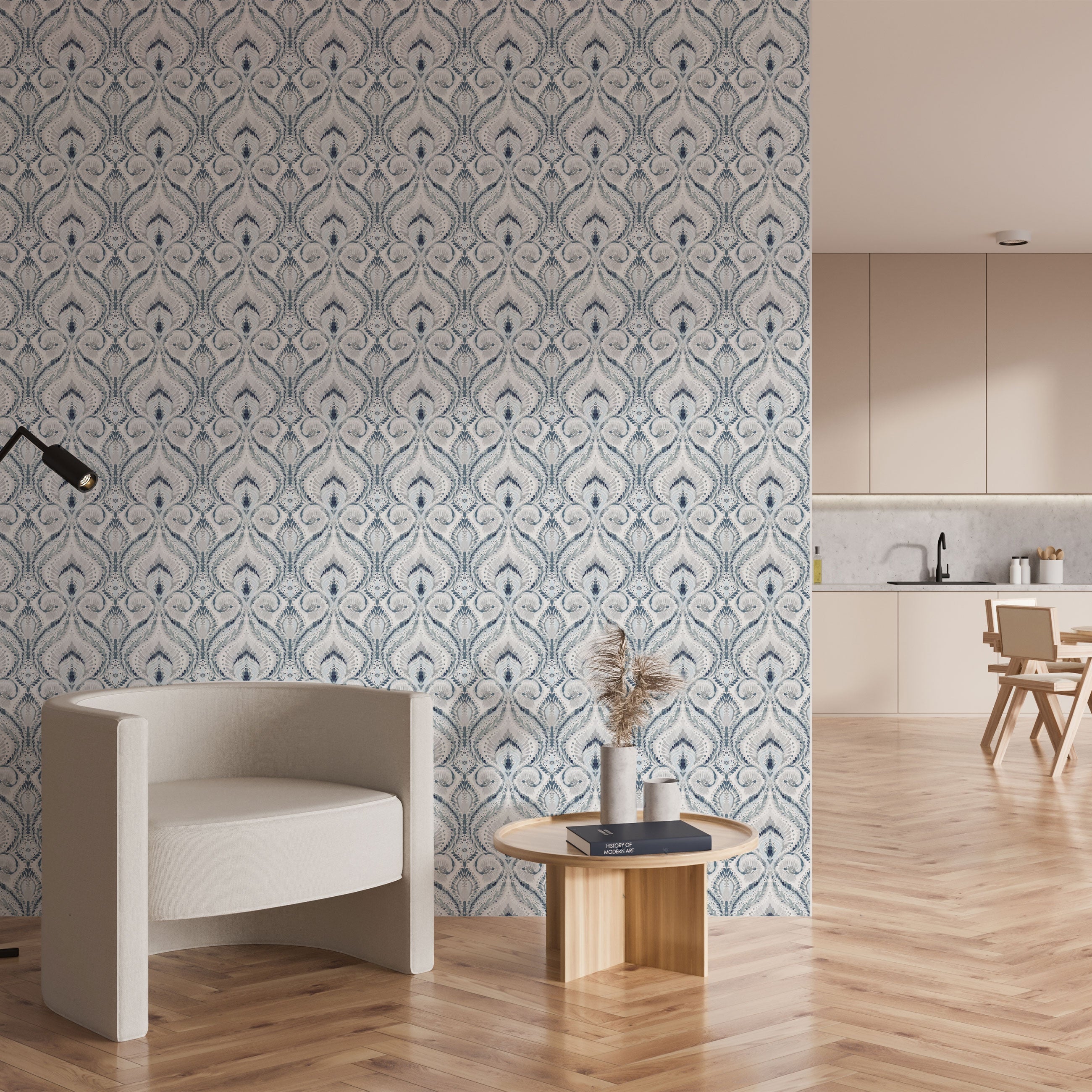 Twirls and Swirls Peel & Stick Vinyl Wallpaper Panel - 8 Pack