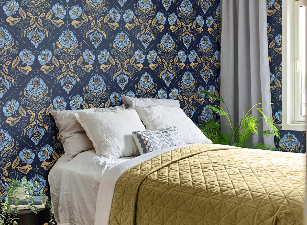 Vintage Bloom Peel and Stick Vinyl Wallpaper Roll