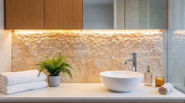 Warm Limestone Peel and Stick Stone Tiles – 8 Pack