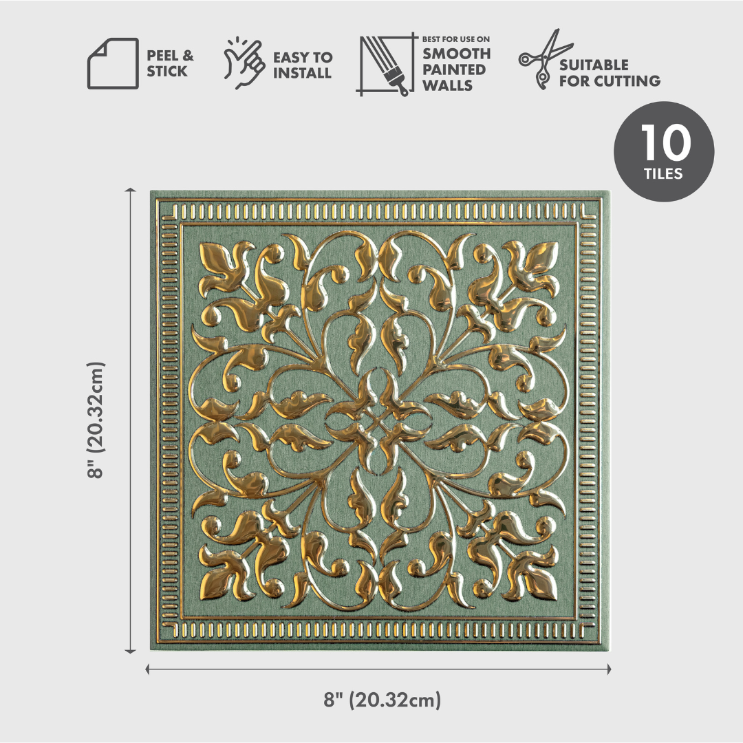 Rustic Farmhouse Peel and Stick Metal Tiles – 10 Pack
