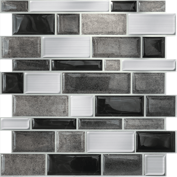 Silver And White Mosaic