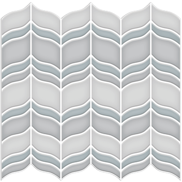 Curved Chevron in Greys