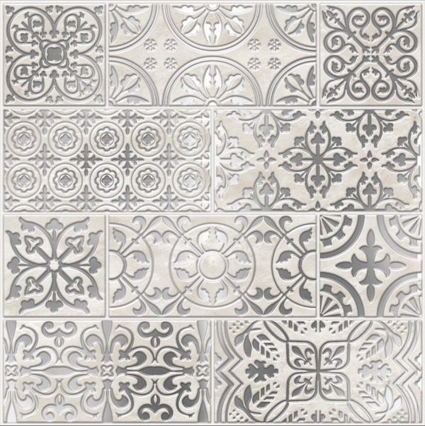 Silver Inlay Decorative Tiles